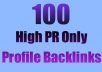 get you 100+ pr4 pr5 pr6 pr7 pr8 Links to any url High pr web profile Backlinks Beat the new google penguin update top seo gig 
