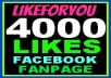 Give You 4000 + FACEBOOK Likes Guaranteed On Your Fans Page Without ID Password