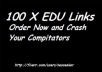 build Google Panda and Penguin Friendly Quality 100 x edu backlinks 