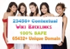 make 18000 backlinks from many unique domains backlink of seo wiki sites to give you best seos backlinking juice for seos google backlinke