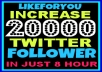 Increase 25,000 + Twitter Followers to Your Account Just Within 24hr Without Password