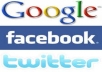  advertise Your Product or Link to ☼ 250000+ Twitter Followers ☼ 1000+ Facebook Friends ☼ 2600+ Google Plus Friends☼ 2000+ Linked Connection