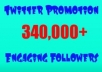 promote anything you want to my 340,000 + engaging Twitter followers