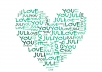 create text message in shape of heart or another symbol