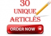 Write 10 UNIQUE Articles That Pass Copyscape Test On Any Keyword Just