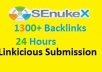 provide 48 Hour delivery of SeNuke x Service creating Penguin Friendly selected and best 1300 backlinks