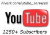 give you 1250+ Guaranteed YouTube Subscribers in 72 Hours, Without Admin Access