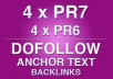 give You 4 DoFollow PR7 + 4 x PR6 Backlinks As A Bonus