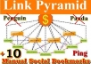 create Link Pyramid Manually helps your website Hit Google top 10 in a month + 10 Manual Social Bookmark PR10 to PR8