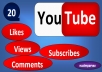 give you YouTube 50Likes+50Subscribers+50Views within sort time  