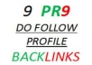 create 9 high quality Backlinks from ® PR9 Authority Sites in Real Angela vogue Panda Update Friendly