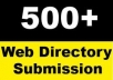 submit your web site to 500 SEO friendly high pr net directories