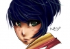 draw the face of a person in manga style