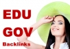 create 20 High PR7 to PR9 Edu and Gov Backlinks