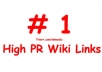 create 1505+ Contextual BACKLINKS from 500+ unique high pr wiki sites 