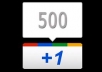 500 Google +1's