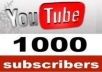 provide you 700+ high quality Real human Youtube Subscribers [Safe and FAST] 