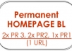 give you 5X Permanent HOMEPAGE Backlinks from Pagerank 2x PR3, 2x PR2, 1x PR1 blogs 