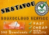 deliver 300 downloads to your soundcloud track