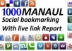 social BOOKMARK your site on 1000 Social bookmarking sites with Rss + Ping + Report