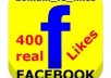 give you 400 likes on your facebook fanpage