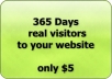 send real human TRAFFIC to your website for 365 days