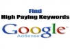Give You a list of 3500 Highest Paying Adsense Keywords 2012 Updat