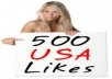 add 500 Real USA Facebook Fans that "Like" your  fanpages while not admin access 