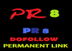 Permanent Put your sites URL + Anchor DoFollow Links PageRank 8