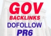 create 10 PR6 High PR DoFollow Gov Links From Different Gov Domains To Boost Your Site Rankings In Google Organic Listings