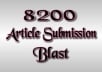 do Article Submission Blast on over 8200 Articles Directories With Min 600 Approved Backlinks for better Ranking in google