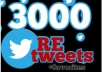 give you 3000+ RETWEETS and favorites from 3000+ unique profile having 400,000 followers Instant service
