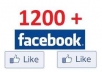 Get you Real 1200 HIGH - QUALITY Likes for your FaceBook Fan Page