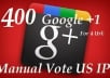 manually add 100 GOOGLE plus +1 votes for 4 url 100 votes per each
