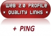 create 150 WEB 20 profile on sites with high page rank + ping to boost your search engine ranking 