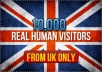 deliver 10,000 human visitors from UK to your site
