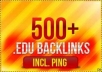 create 490 EDU backlinks for your website, for any url through blog comments