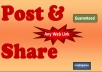 shown+promote+share your webURL over 20 million (20000000) facebook groups or Fan and 5000 Facebook friends wall post only