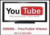 give You Very Fast 20000+ youtube Views in less than 72 hours + 30 likes , 20 subscribers , 10 favorites special deal on seoclerks 