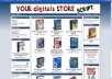give You a Turnkey Mega Ebook Store with MRR pre installed with 200 bestselling digital products to get you started