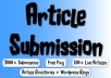 spin and Submit to 2000 Article Submission Directories, 200 Instant Backlinks, 100 Live URLs 