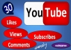 give you Manually YouTube 30Likes+30Subscribers+30Views+10Comments within sort time Nor Money Return Grantee