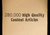 send you over 280000 exceptional quality PLR private label rights content articles