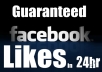 Give You 1000 FACEBOOK Likes Guaranteed On Your Fans Page