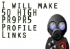  make 50 HIGH PR9PR5 Profile Links,Ping and make feed 