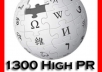 make high pr 1330 wiki contextual links from 1300 unique wiki quality sites will ping and index for extra