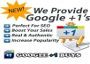 give you 100+10=110 Google+1`s vote 100% real and all votes are manage from my PVA account believe me it will work for your any kind of website URL/blog only