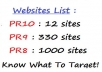 give you 1000+ PR10,PR8 and PR9 Sites List !