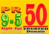 build 50 TRUSTED Angela and Paul Links from PR5 to PR9 Highly Recommended Domain for fast Indexing