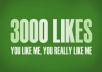 provide 3000 facebook likes to facebook page within 2 days no admin access 